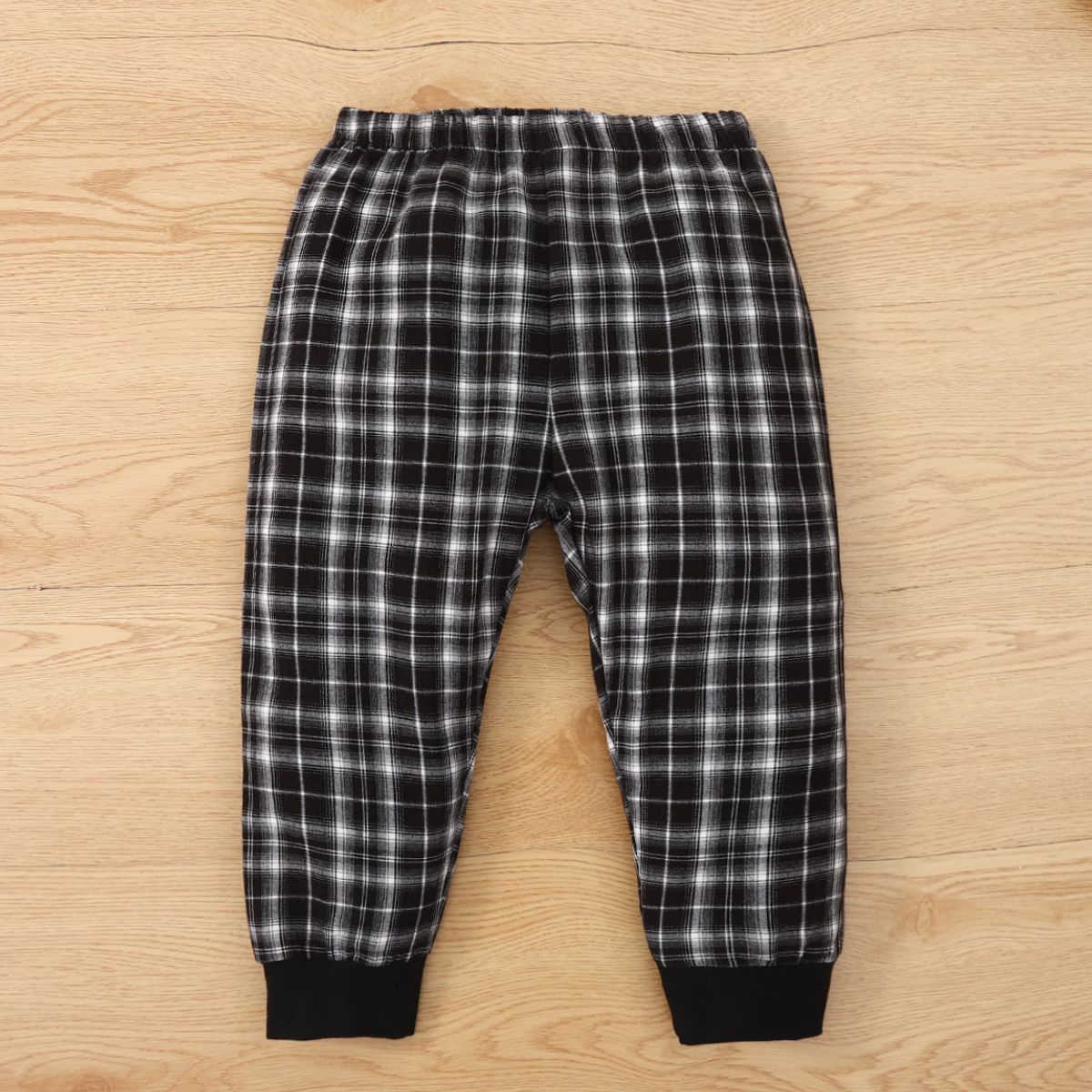 Kids Animal Graphic Sweatshirt and Plaid Joggers Set Trendsi
