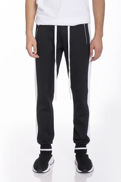 Weiv Men's Heavy Weight Single Stripe Jogger