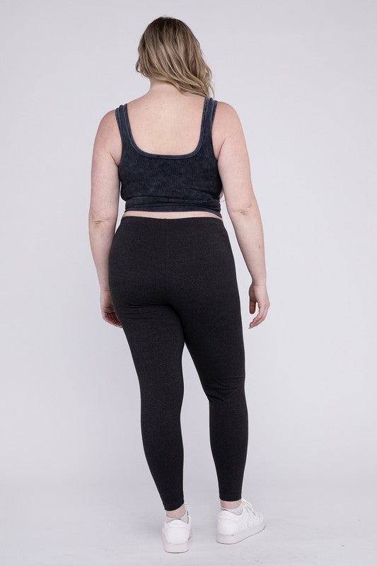 Plus+ Premium Cotton Full Length Leggings