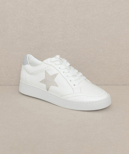 Low Top Rhinestone Star Sneakers