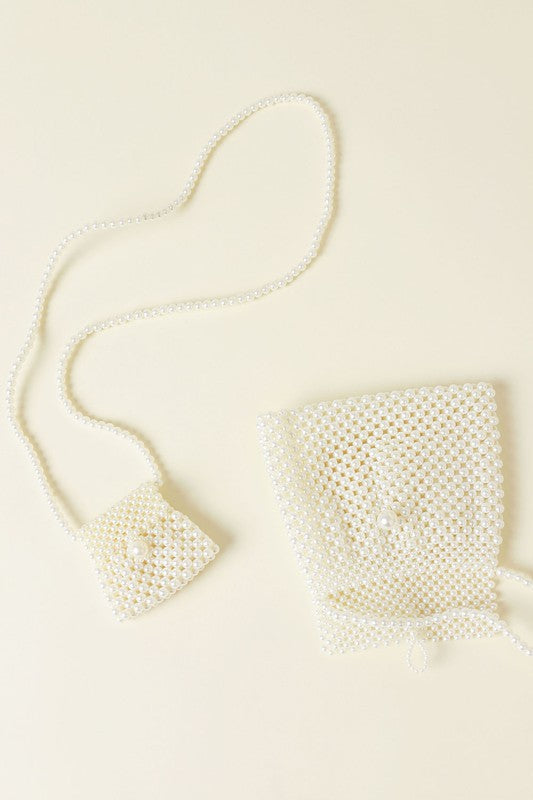 Mini Shiny Pearl Crossbody Bag