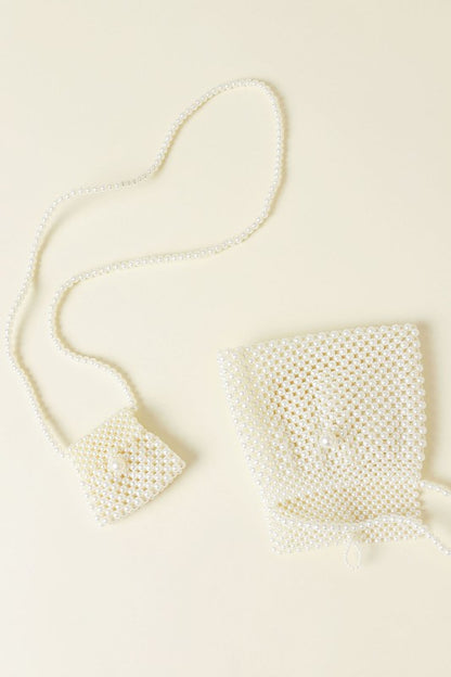 Mini Shiny Pearl Crossbody Bag