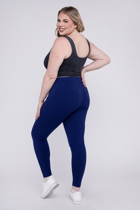 Plus+ Premium Cotton Full Length Leggings