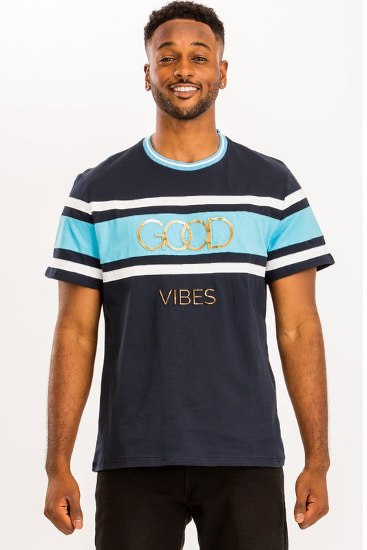 Good Vibes Men's Gold Foil T-Shirt