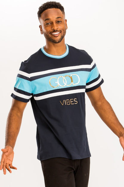 Good Vibes Men's Gold Foil T-Shirt