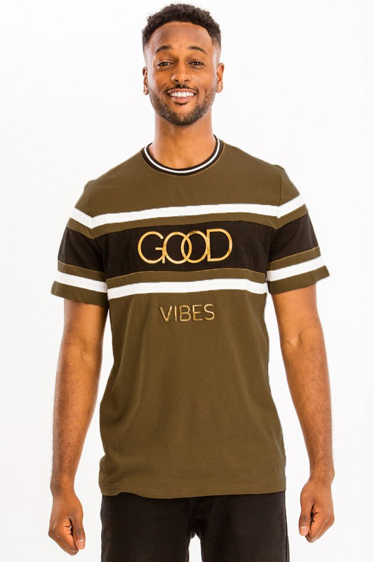 Good Vibes Men's Gold Foil T-Shirt