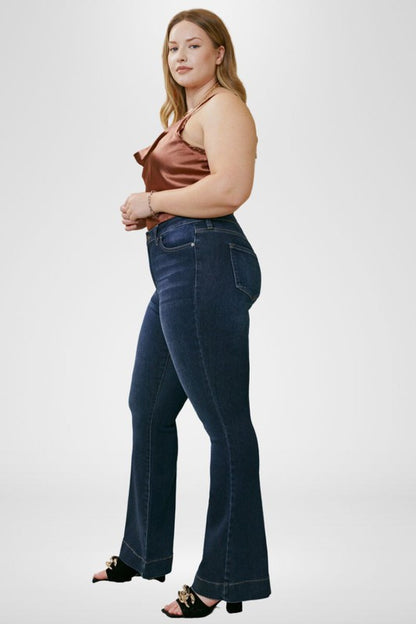 Plus+ High Rise Flare Jeans