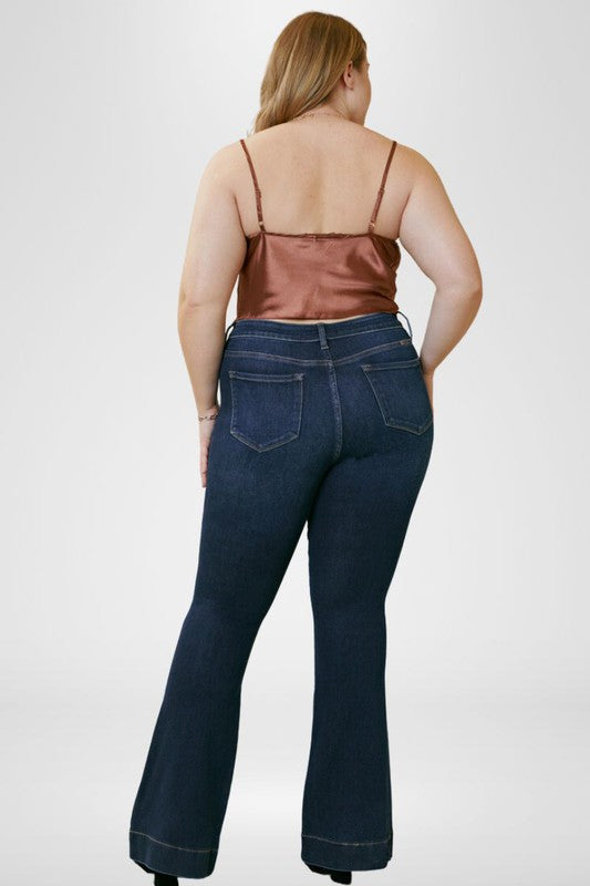 Plus+ High Rise Flare Jeans