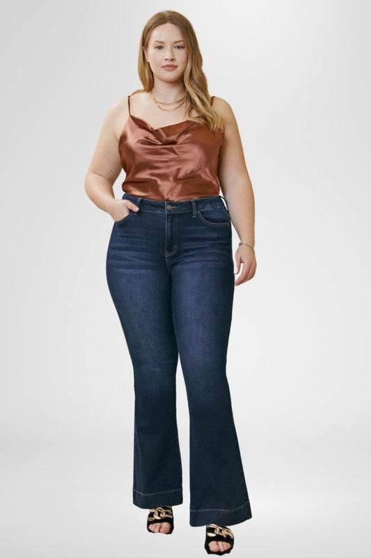 Plus+ High Rise Flare Jeans