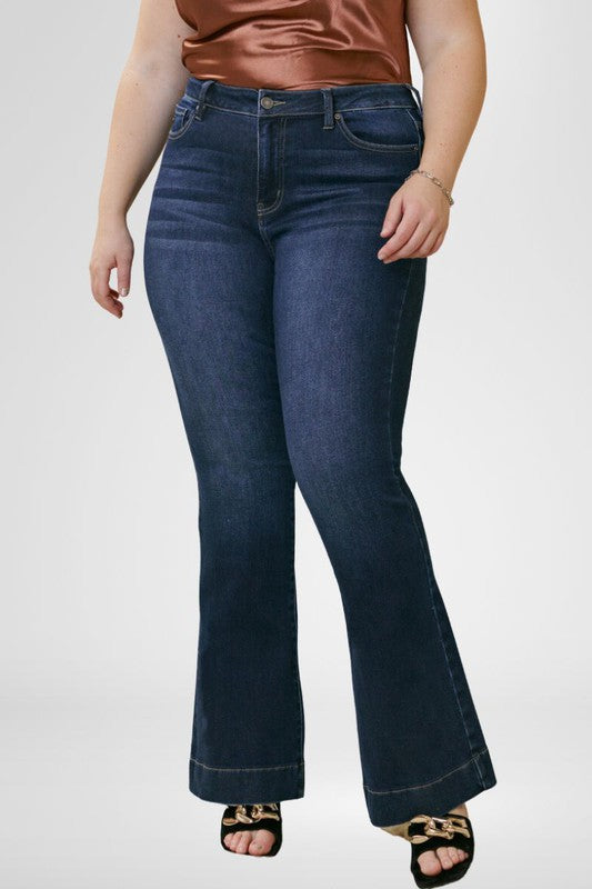 Plus+ High Rise Flare Jeans