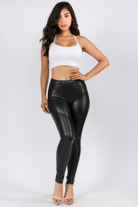 PU Leather Moto Leggings 5Besties