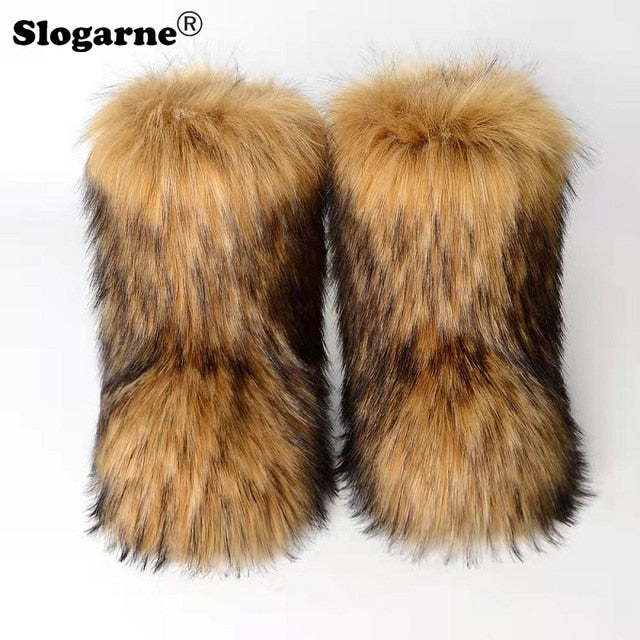 Fluffy Faux Fur Boots