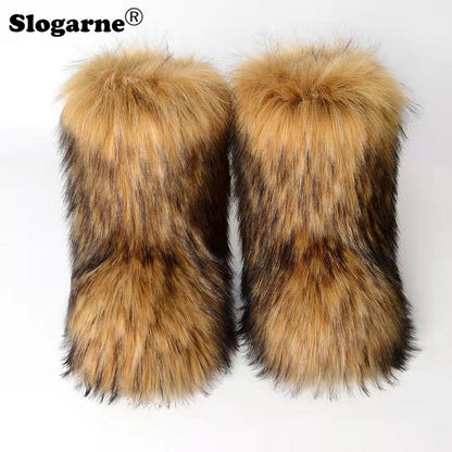 Fluffy Faux Fur Boots