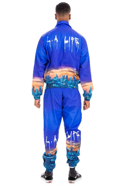 NYC LA Life Print Windbreak Tracksuit