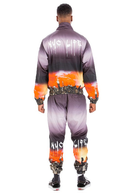 NYC LA Life Print Windbreak Tracksuit