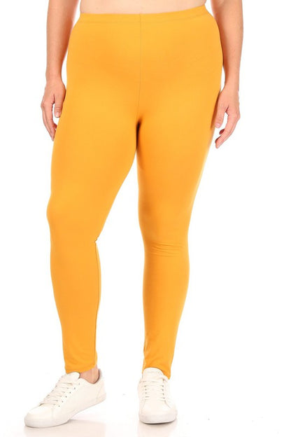 Plus+ Solid High Rise Fitted Leggings