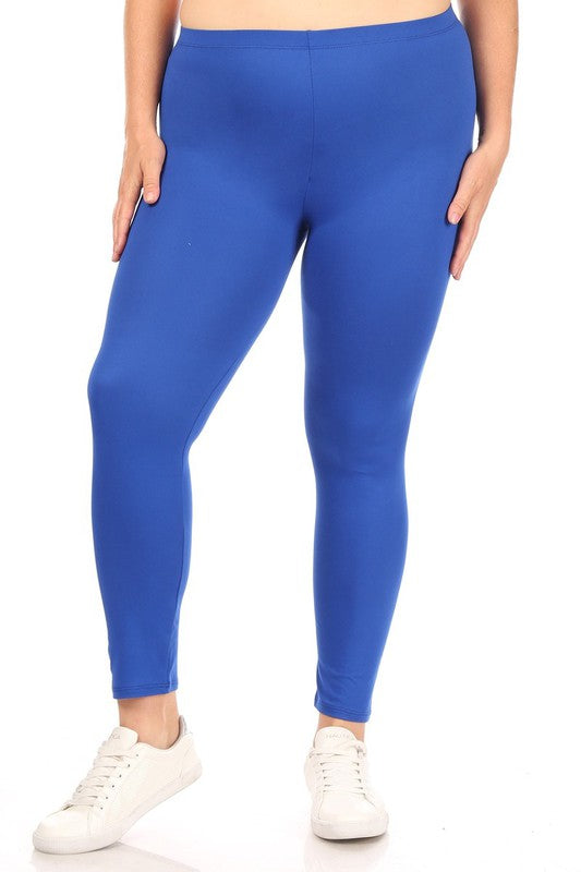 Plus+ Solid High Rise Fitted Leggings