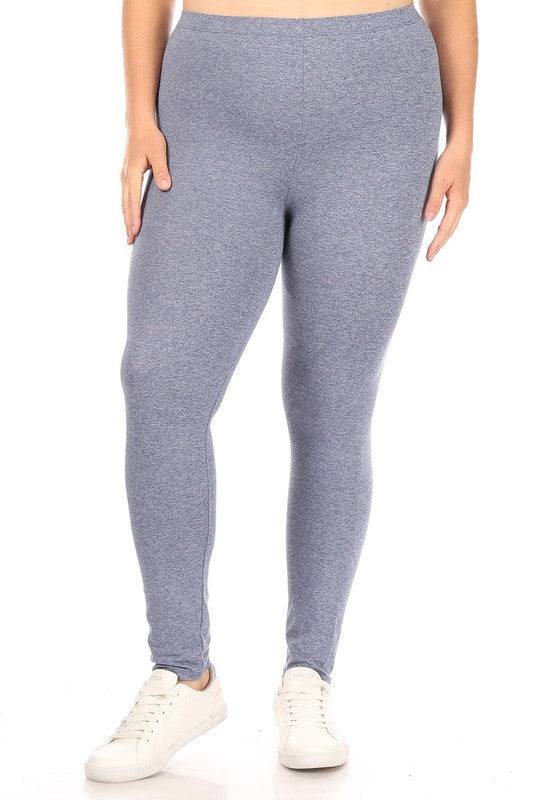 Plus+ Solid High Rise Fitted Leggings