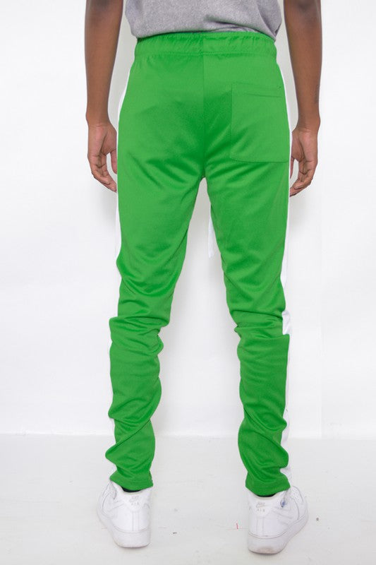 Men's Slim Fit Single Stripe Track Pant