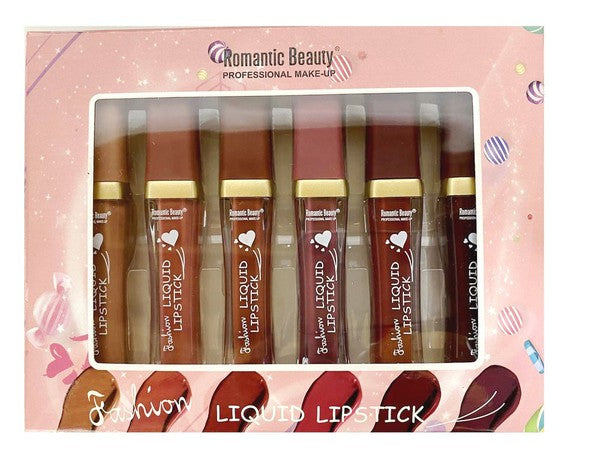 6 Color Pack Matte Liquid brush Lipstick