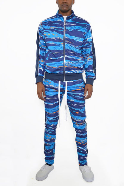 Men's Printed Full Zip Tracksuit