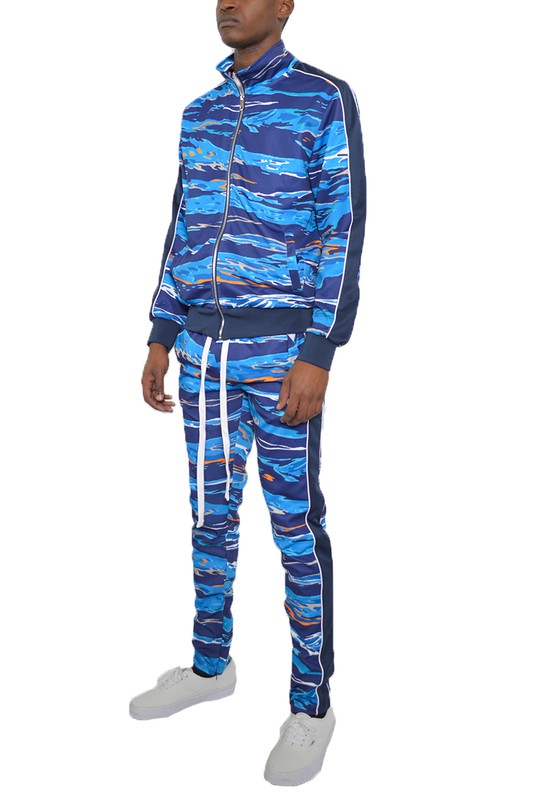 Men's Printed Full Zip Tracksuit