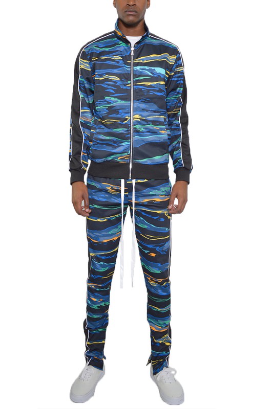 Men's Printed Full Zip Tracksuit