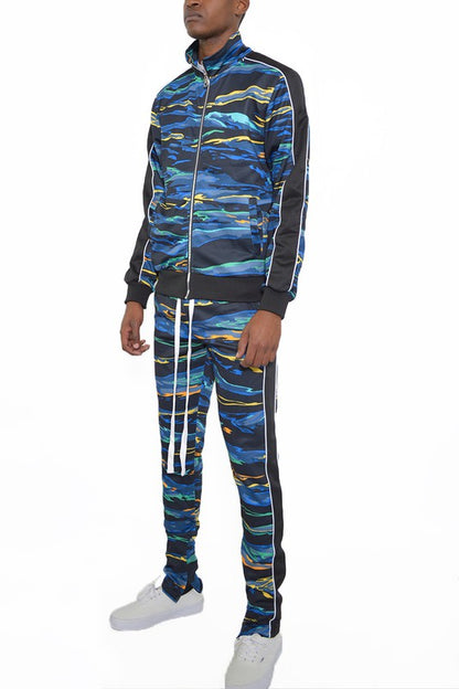 Men's Printed Full Zip Tracksuit