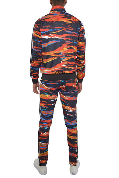 Men's Printed Full Zip Tracksuit