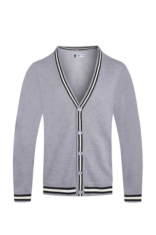 Men's Two Stripe Cardigan