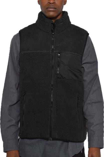 Men's Padded Sherpa Fleece Vest