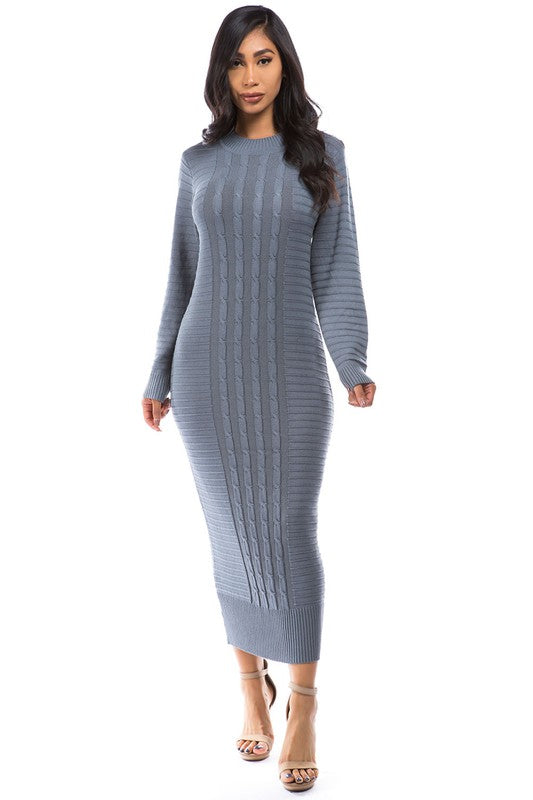 Bodycon Maxi Sweater Dress