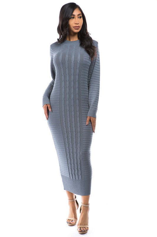 Bodycon Maxi Sweater Dress