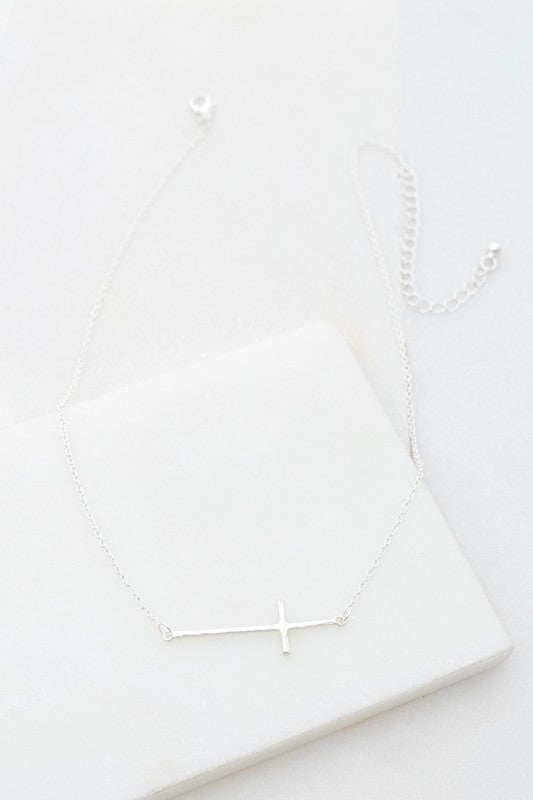 Sideway Cross Necklace LA3accessories