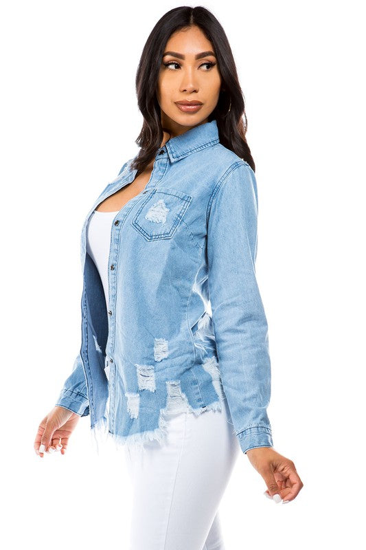 Denim Jean Shirt Jacket