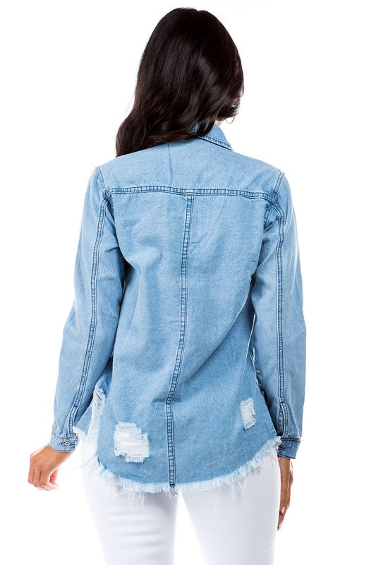 Denim Jean Shirt Jacket