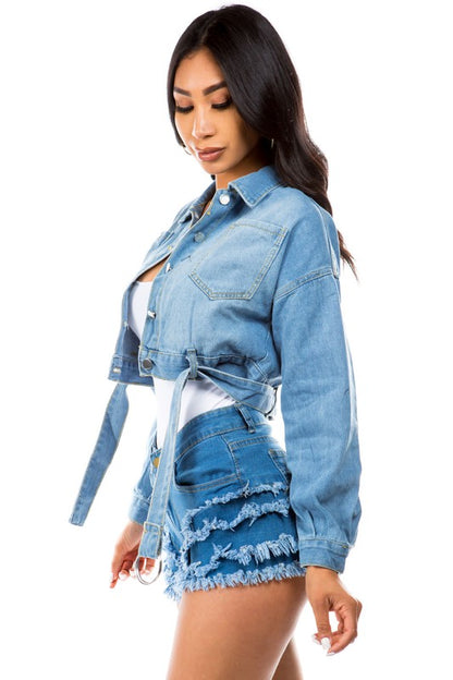 Cropped Denim Jacket