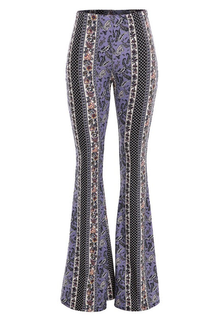 Boho Printed Bell Bottom Pants