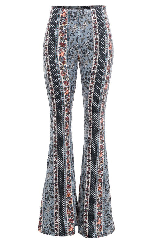 Boho Printed Bell Bottom Pants