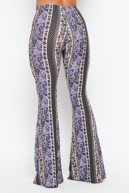 Boho Printed Bell Bottom Pants