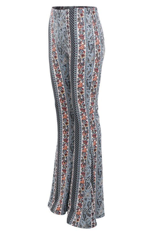 Boho Printed Bell Bottom Pants