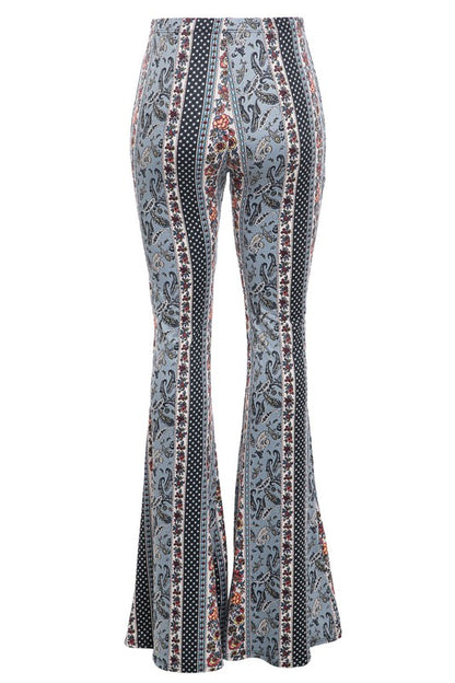 Boho Printed Bell Bottom Pants