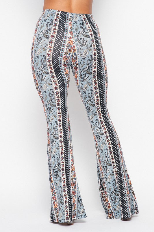 Boho Printed Bell Bottom Pants