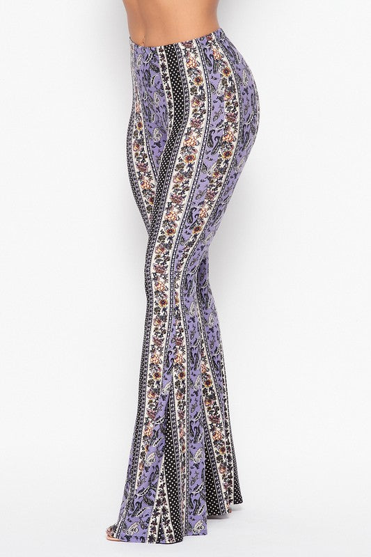 Boho Printed Bell Bottom Pants