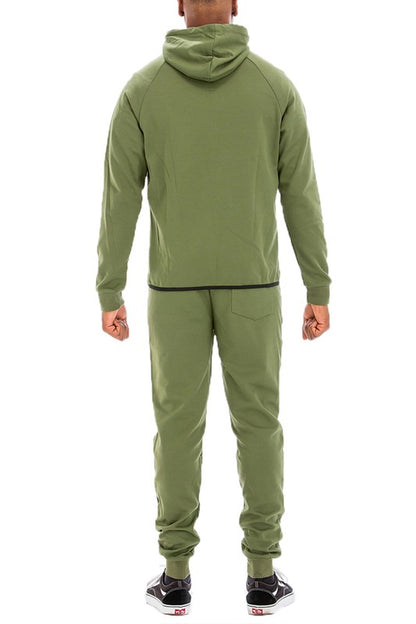 Men's Full Zip Sweat Pant Sweat Set