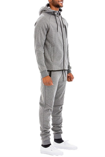 Men's Full Zip Sweat Pant Sweat Set