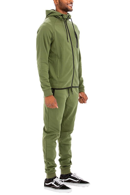 Men's Full Zip Sweat Pant Sweat Set