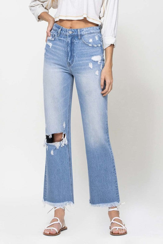 90's Vintage Ankle Flare Jeans