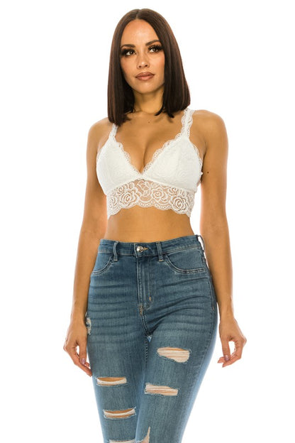 Lace Racerback Crop Top Annva USA