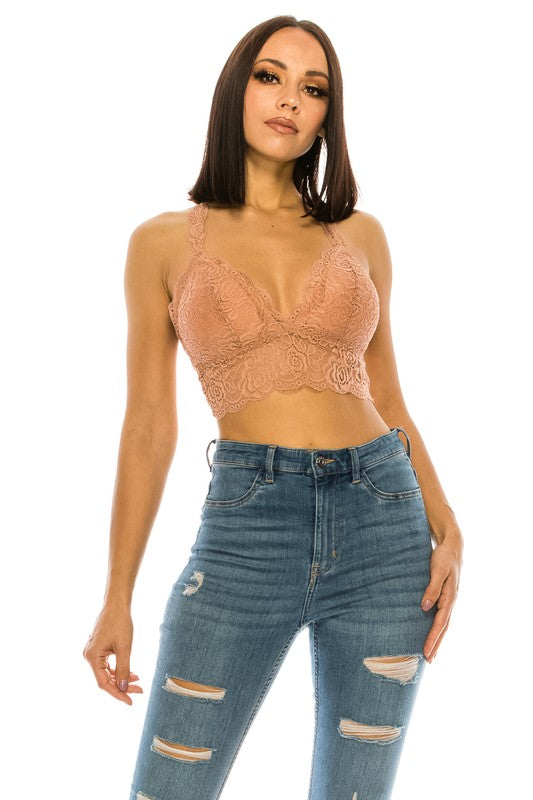 Lace Racerback Crop Top Annva USA